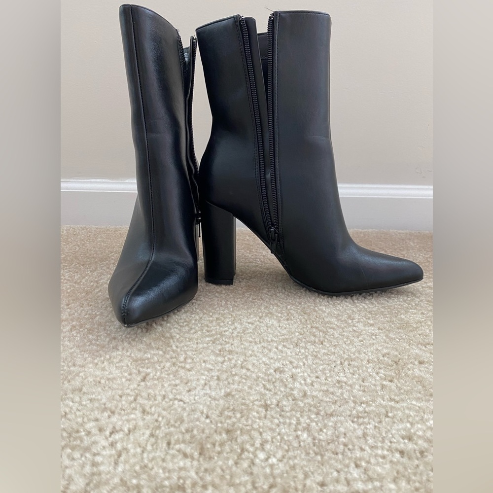 Black high ankle high heal booties- Bellflower-72 8
